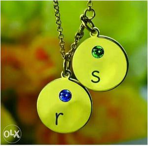 Two Yellow Pendant Necklace