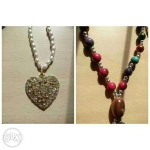 Two different necklaces for traditional and