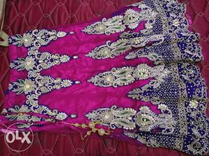 Very Beautiful Embroidery Pink Lehenga..One time Used only..