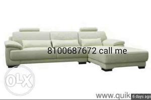 White Suede Sectional Sofa