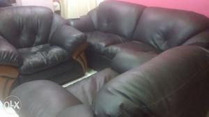 5 seated black sofa set