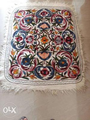 Beautiful Multicoloured Kashmiri Carpet size 46.5