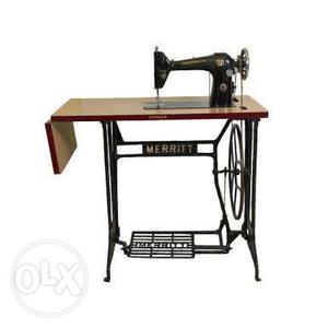 Black And Brown Merritt Treadle Sewing Machine