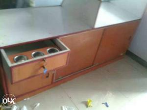 Brown Wooden Kitchen Cupboard