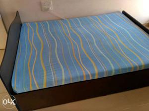 Double bed with storage and kurlon materess for sell