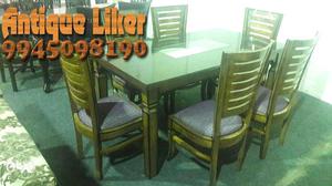 Ghana Teak wood 6 chair dining table