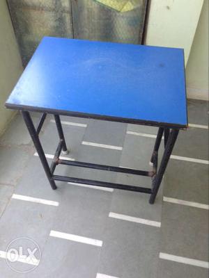 Rectangular Blue And Black Table