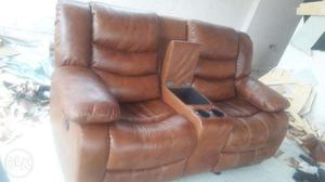 TWO SEATER RECLINERS wid cupholders and storage..1 yr