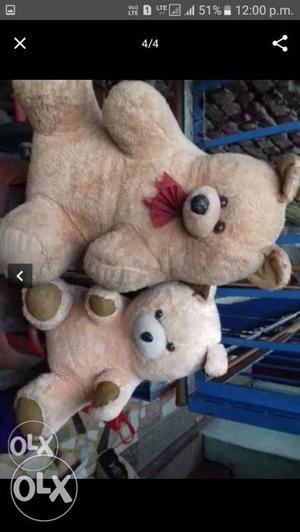 Two Brown Bear Plush Toys