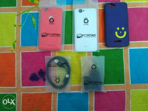 Back cover and original charger Micromax A120