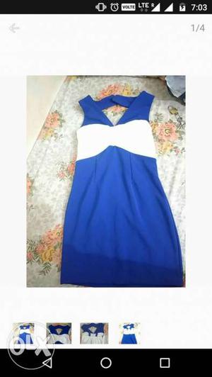 Blue short brand new dress bust size 28 to 34 fir