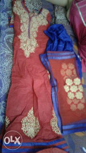 Brown And Gold Sari