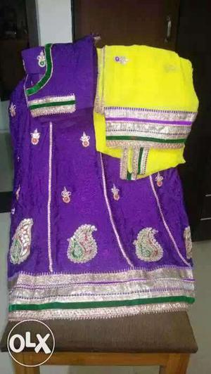 Gota patti choli with designer blouse