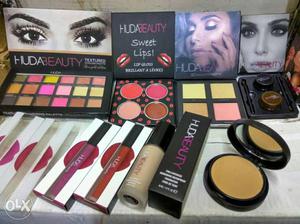 Huda Beauty Combo. eyeshadow. lip Plate.