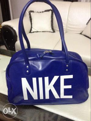 Ladies Blue Nike Leather Handbag