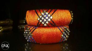 New handmade thread bangles for sale.Orange