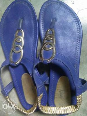 Pair Of Blue Sandals