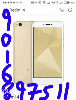 Seal pack redmi 4 golden colour available