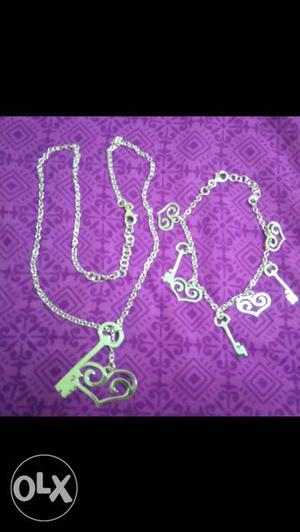 Silver Key Pendant Necklace