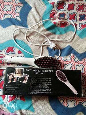 White And Black Fast Hair Straightener With Box
