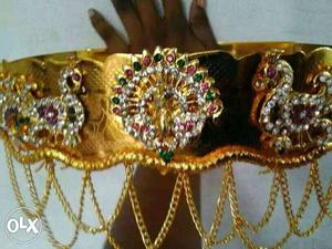 Women's Gold Floral Belt