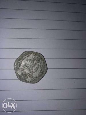 20 Indian Silver Coin