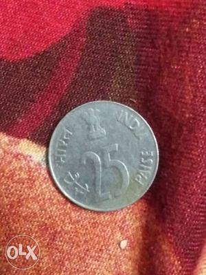 25 Indian Paise Coin