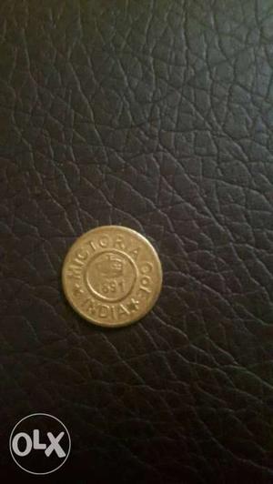 Antique coin mictoria year  year old coin