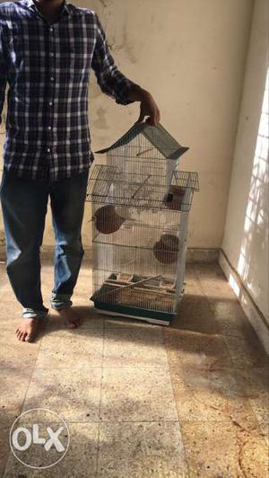 Bird cage with accessories as shown in pic at Rs