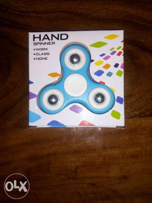 Blue And White Fidget Hand Spinner In Box
