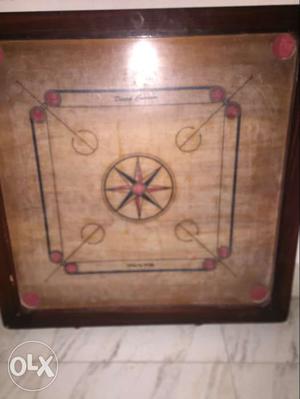 Brown And Beige Carrom Board