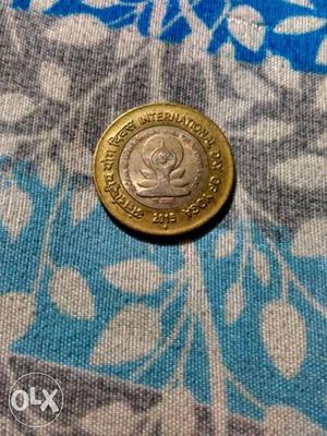  Gold International Day Of yoga Coin