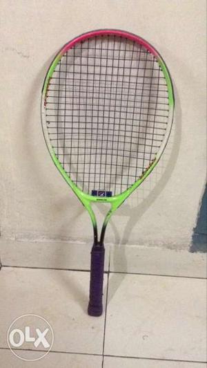Green And Pink Tennis Racket