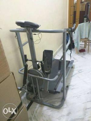 Grey Folding Treadmill