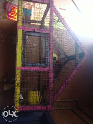 Red And Yellow Pet Cage