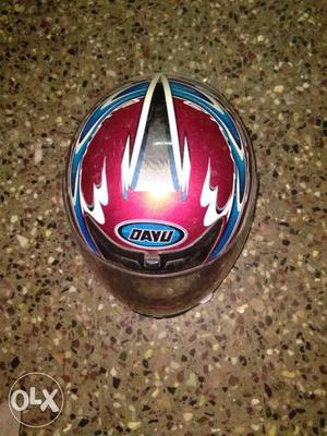 Red Blue And White Dayu Full Face Motorcycle Helmet
