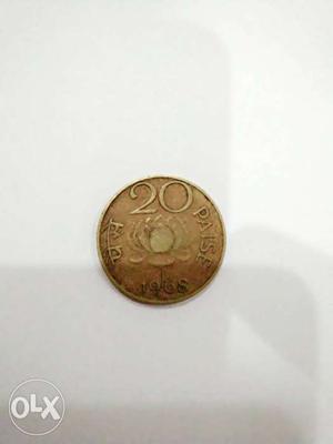 20 Paise Gold Coin