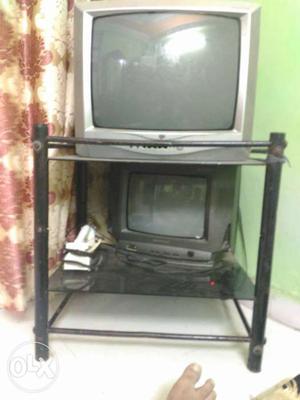 21 inch 14 inch tv with remote working troli bhi