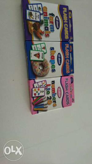3 new set of flash cards for kids 40 cards in each box
