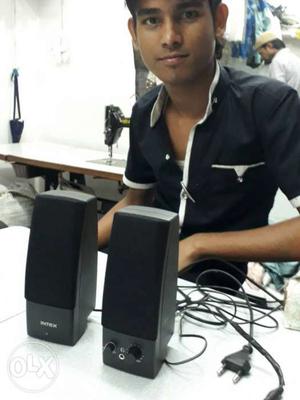 Black And Gray Computer Speaker