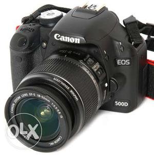 Black Canon EOS 500D Camera