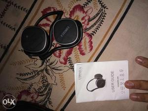 Black Corseca Wireless Headphones With User Guide