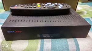 Black Tata Sky Device With Remote Controller
