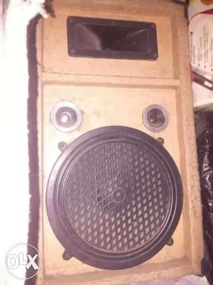 Brown And Black Stereo Speaker
