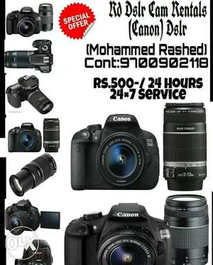 Canon Camera Dslr On Rent Rs. Hours