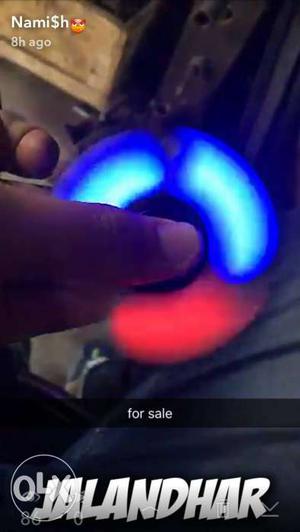 Fidget spinner with led message to buy more