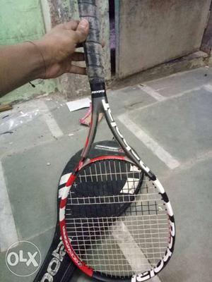 Red And Black Lawn Tennis Racket