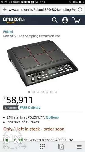 Roland Box Pack Sampling Pad Spd-sx Brand Bew