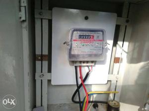 White And Gray Electric room meter Device