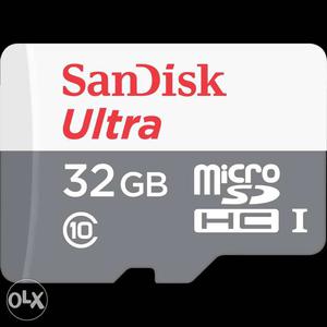 White And Gray SanDisk Ultra MicroSD HC I Card 32gb